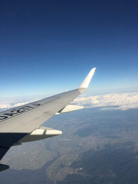 飛行機から